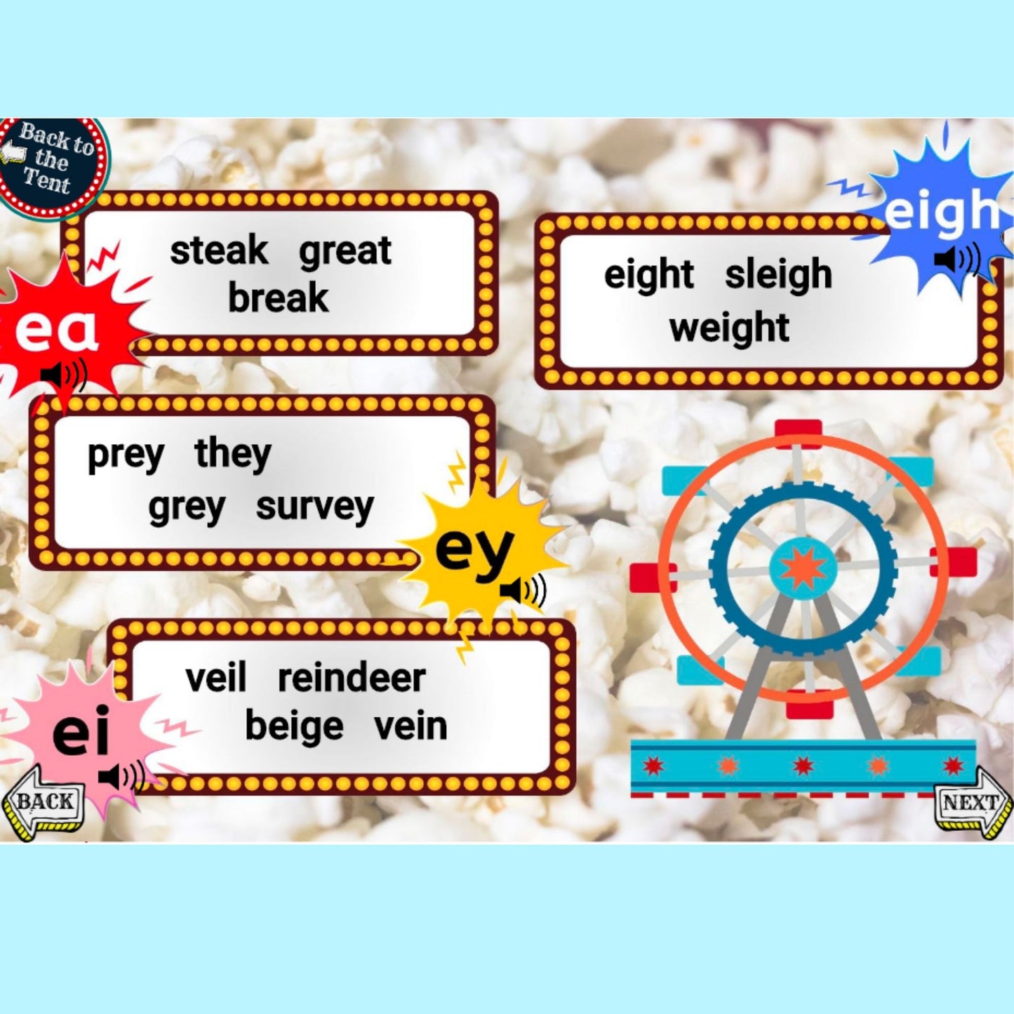 Virtual, Interactive Vowel Valley Sound Wall Digital Activity