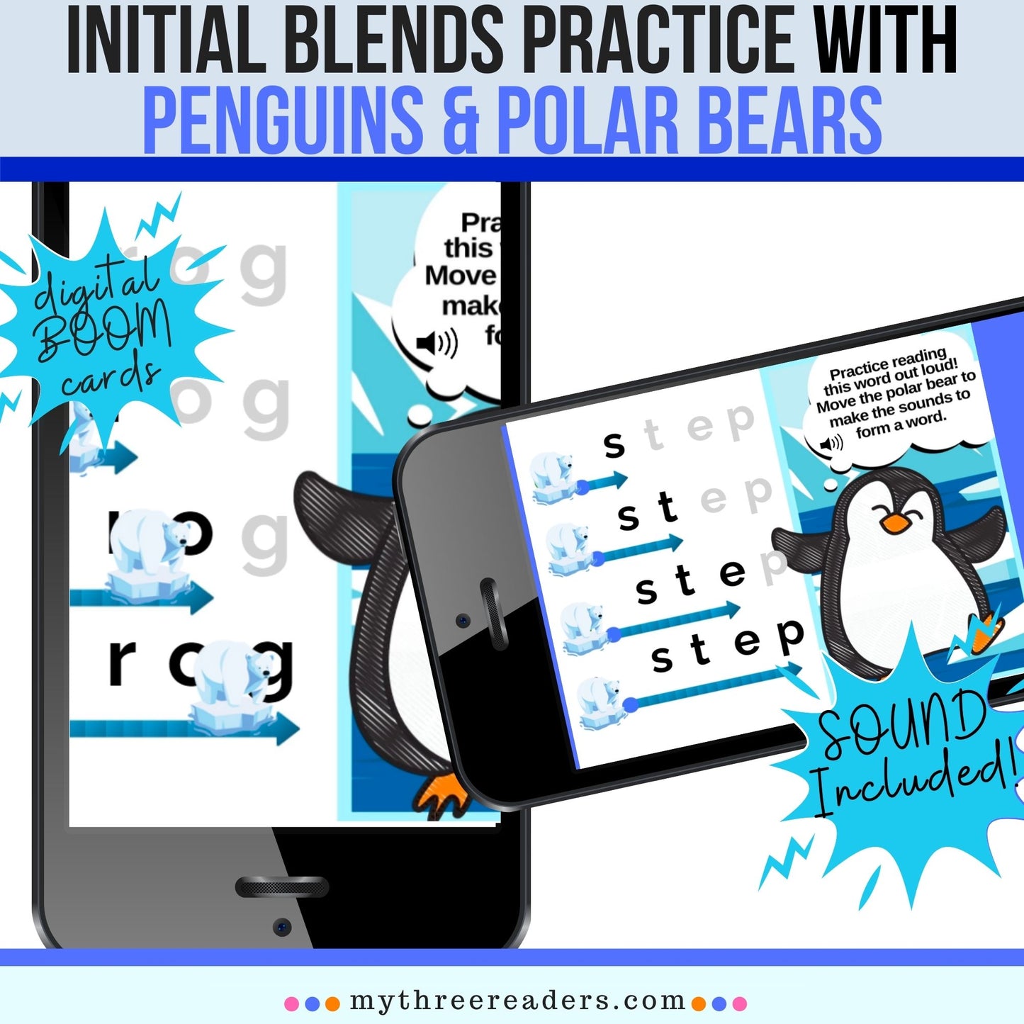 Initial Consonant Blends Digital Activity *Polar Bears and Penguins*